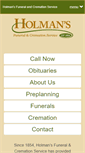 Mobile Screenshot of holmansfuneralservice.com